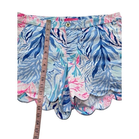 Lilly Pulitzer Buttercup Stretch Short In Crew Blue Tint Kaleidoscope Size 12 - Picture 8 of 11